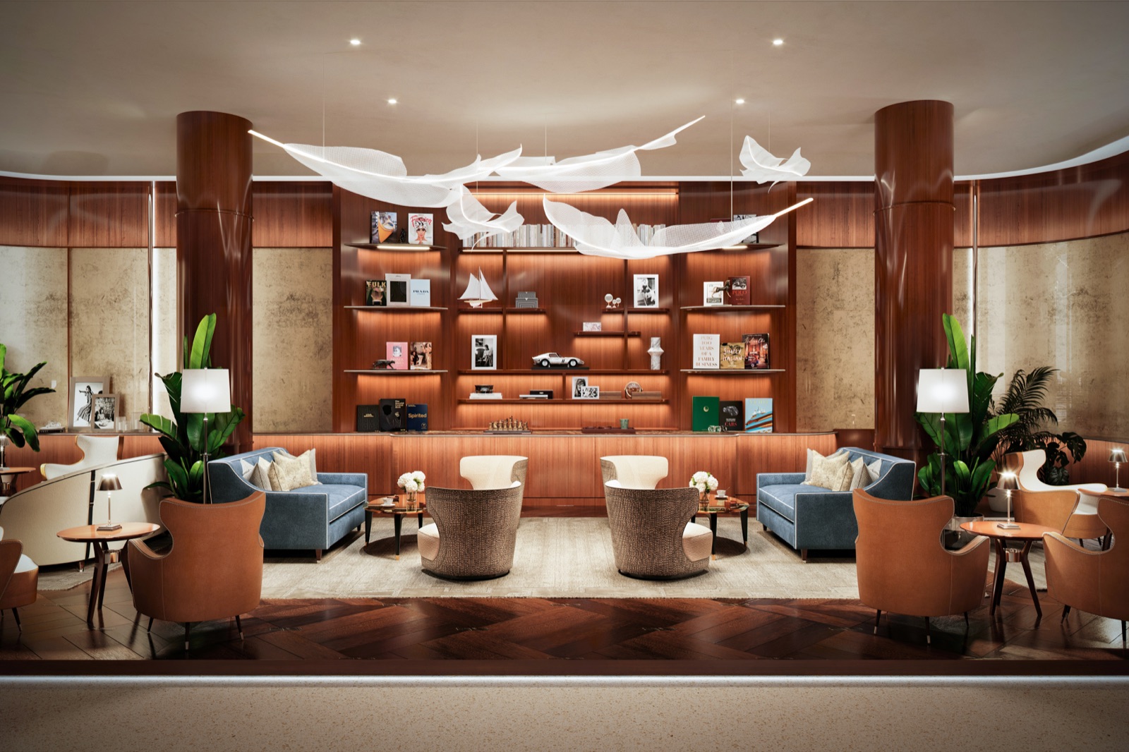 Residents' lounge — luxurious space for special events and intimate gatherings.